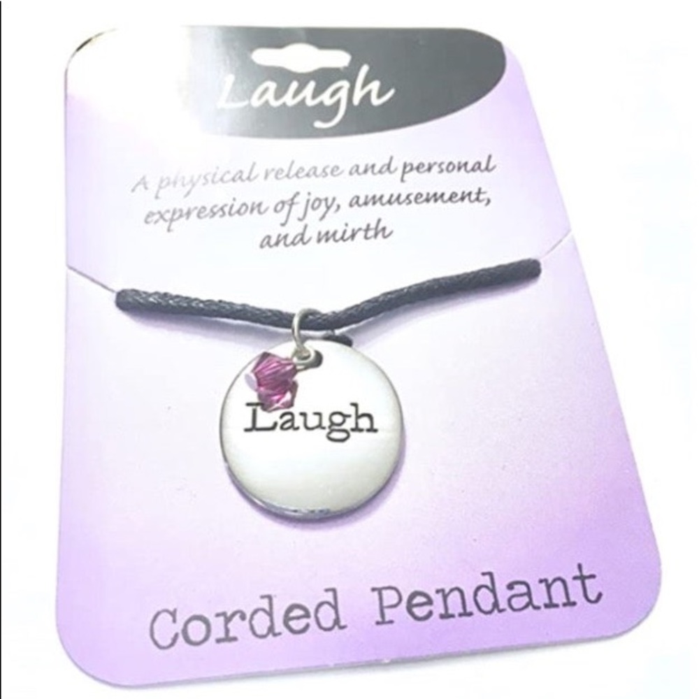 Necklace Laugh Expression Pendant Verse